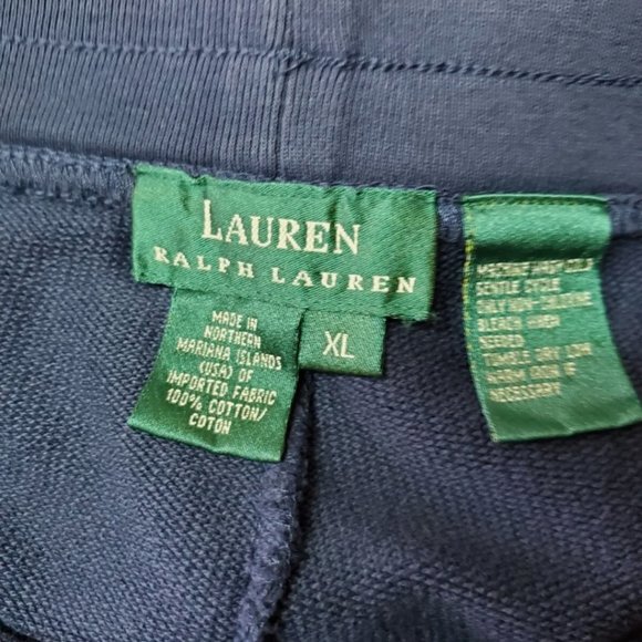 Ralph Lauren Navy Terry Knit Shorts - Picture 4 of 6